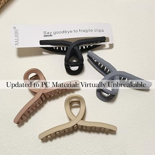 4.3 Inch Hair Claw Clips Large No Slip Big Matte Jaw Butterfly Clip 4 Colors