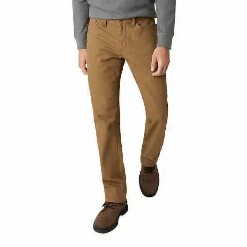 Weatherproof Vintage Men’s Fleece Lined Pant Bonded Stretch Canvas 40×30 Tan