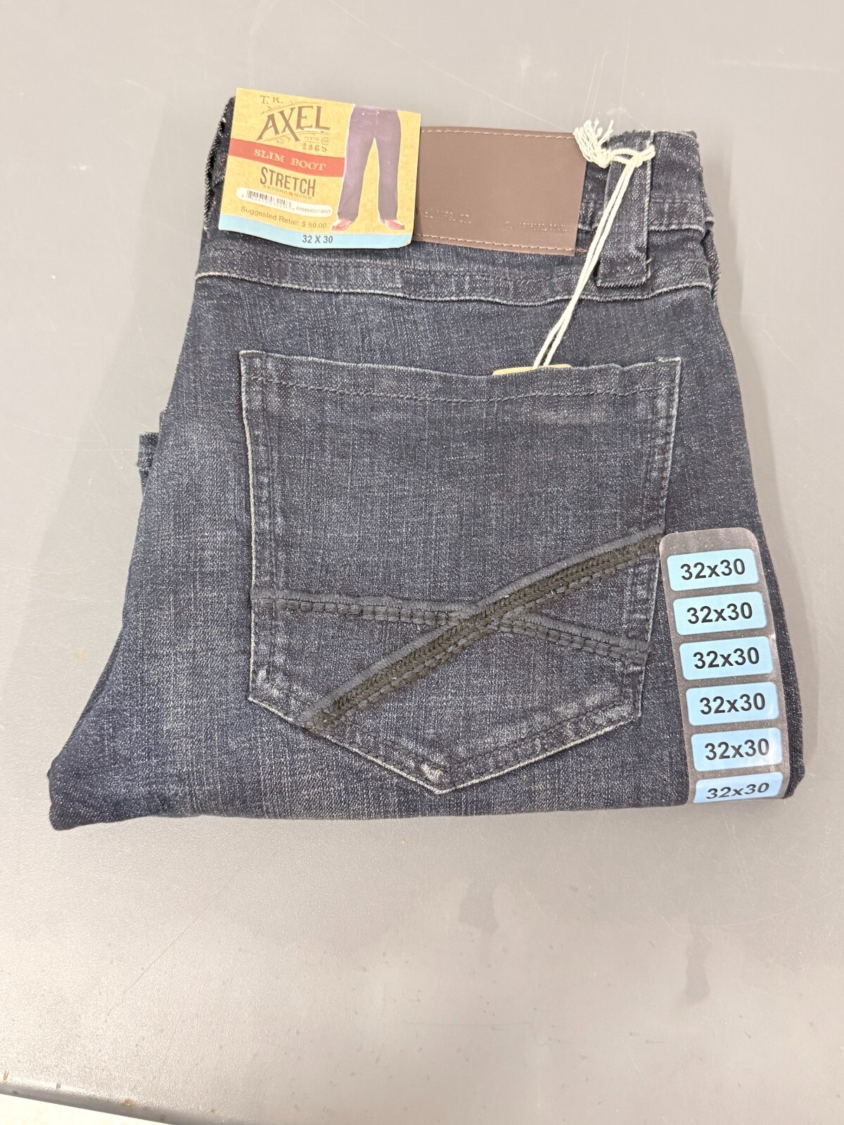 T.K. Axel Slim Boot Cut Stretch Denim Jeans, Dark Wash (BONDI) *CHOOSE SIZE*