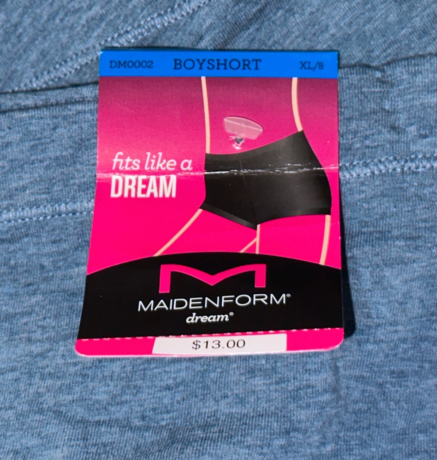 MAIDENFORM Dream Tailored Cotton Denim Blue Boyshort Panty Womens S M L XL 2XL