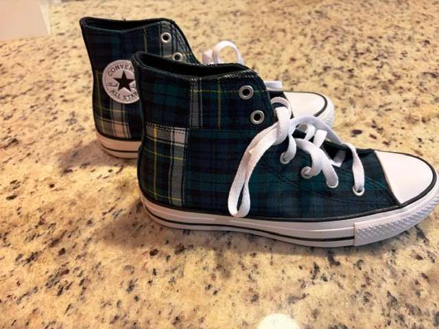 New Converse CTAS Hi-Top Shoe Dragonscale/Navy/Wht, A09325F, Youth sz 4.0/EUR 36