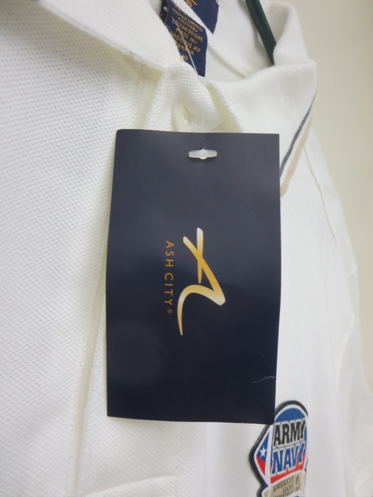 New RARE Army Vs Navy USAA Game Embroidered Polo Shirt by Ash City Size L