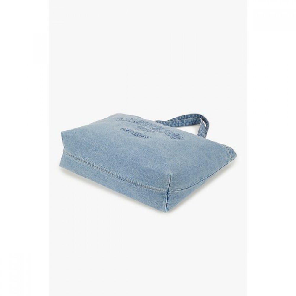 STUDIO TOMBOY Denim Embossed Print Shoulder Bag 9176470988CT