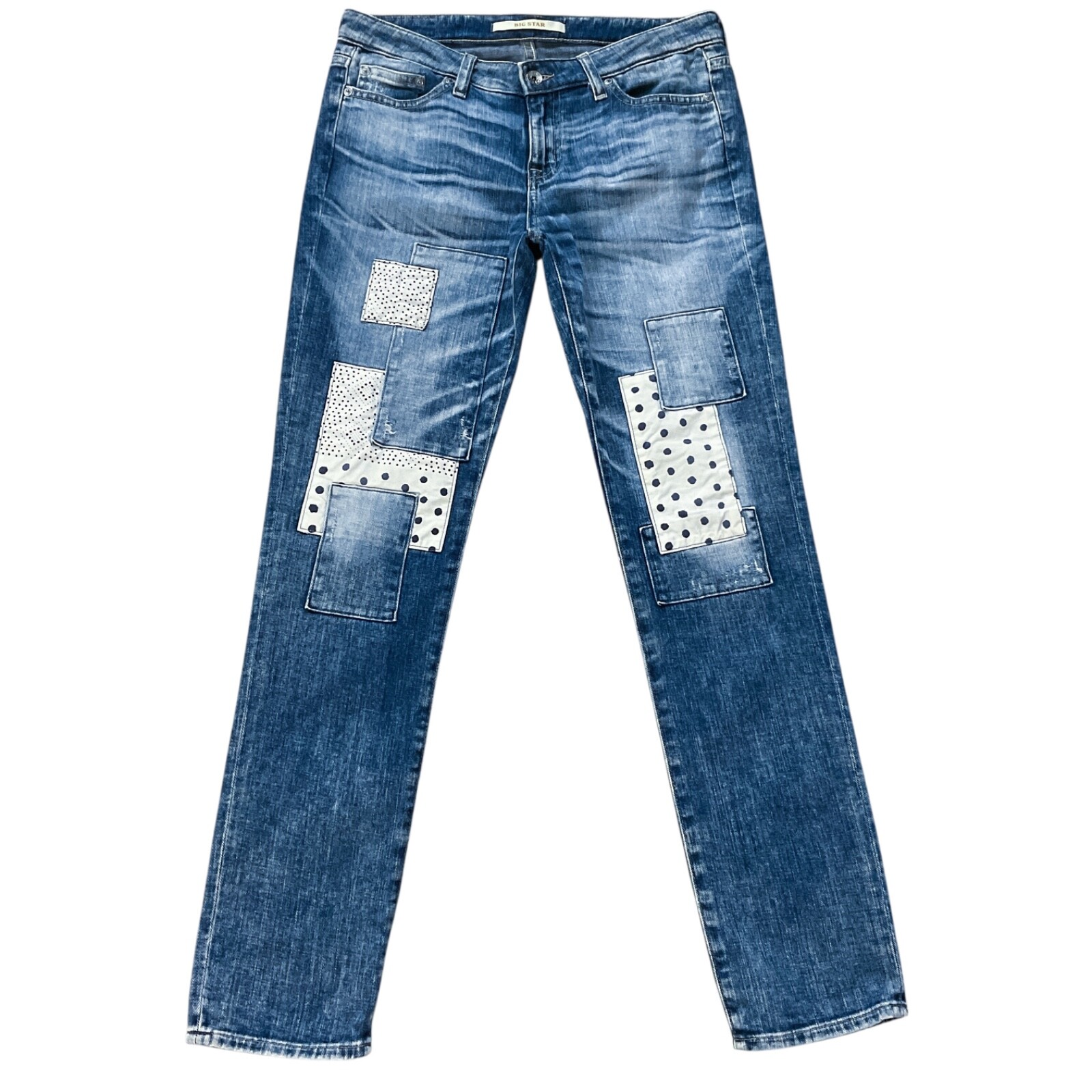 Big Star Womens Jeans size 6 W28 Vagabond Straight x31″ insm Medium Wash Stretch