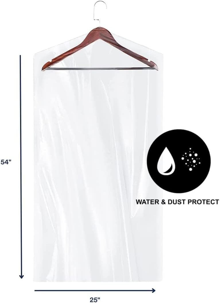 Plasticplace Garment Bags, 21x7x54 – Clear, case of 320 bags