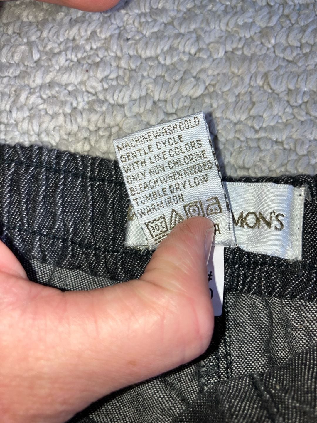 Draper’s & Damon’s Lightweight Black 100% Cotton Denim Pull-On Pants, Size M