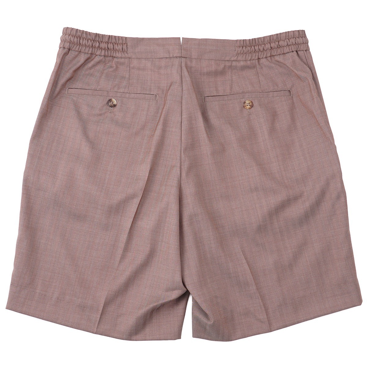 Brett Johnson Cocoa Brown Lightweight Wool Drawstring Shorts L (35-36) NWT