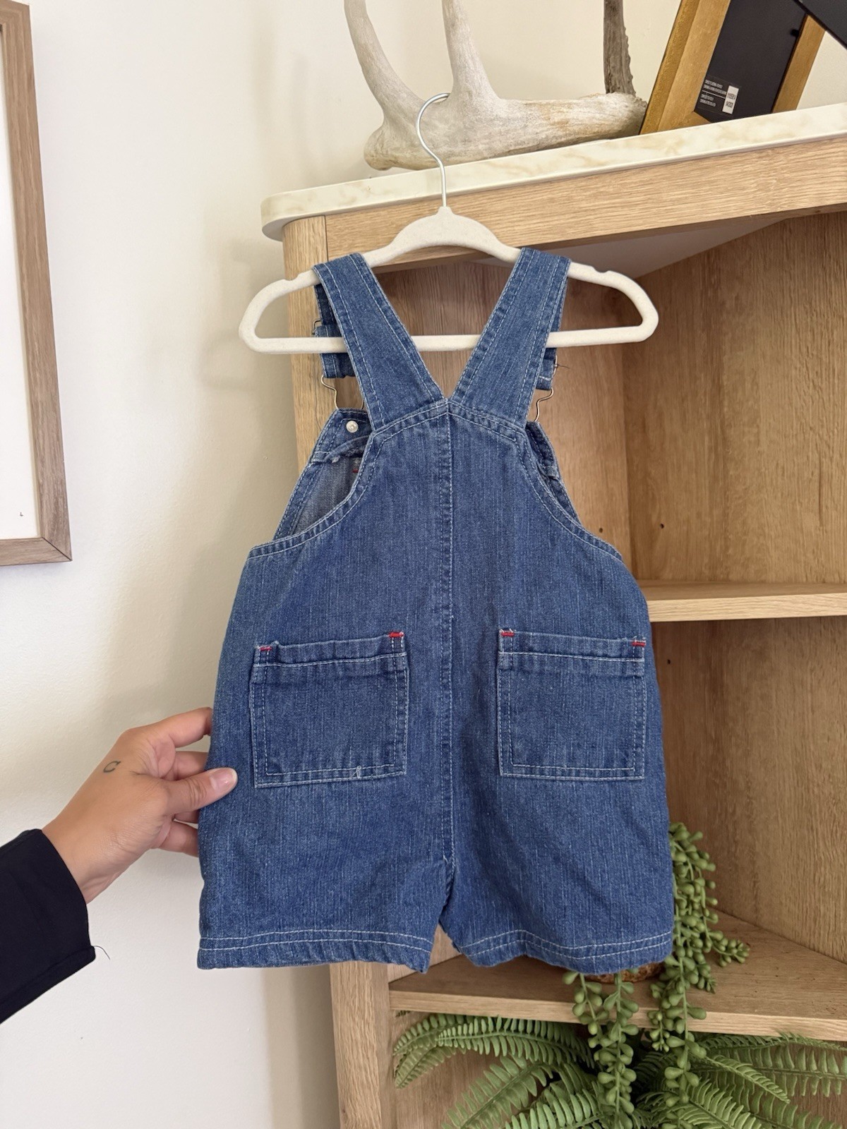 Vtg 90s Y2K Baby Snoopy Baseball Denim Shortalls Overalls 6-9M Woodstock Mint