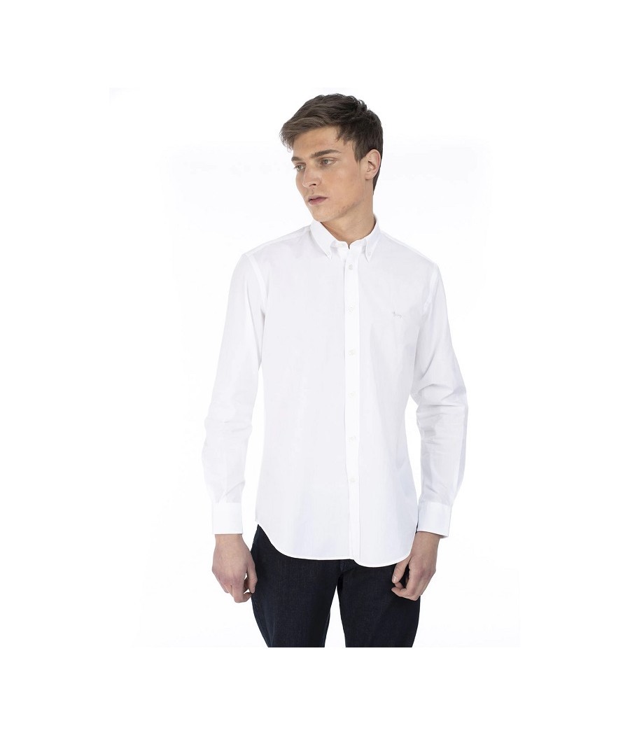 HARMONT & BLAINE – SOLID COLOUR COTTON SHIRT