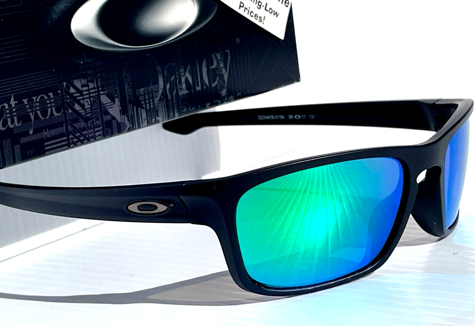 NEW Oakley SLIVER STEALTH Matte Black POLARIZED Galaxy Jade Lens Sunglass 9408