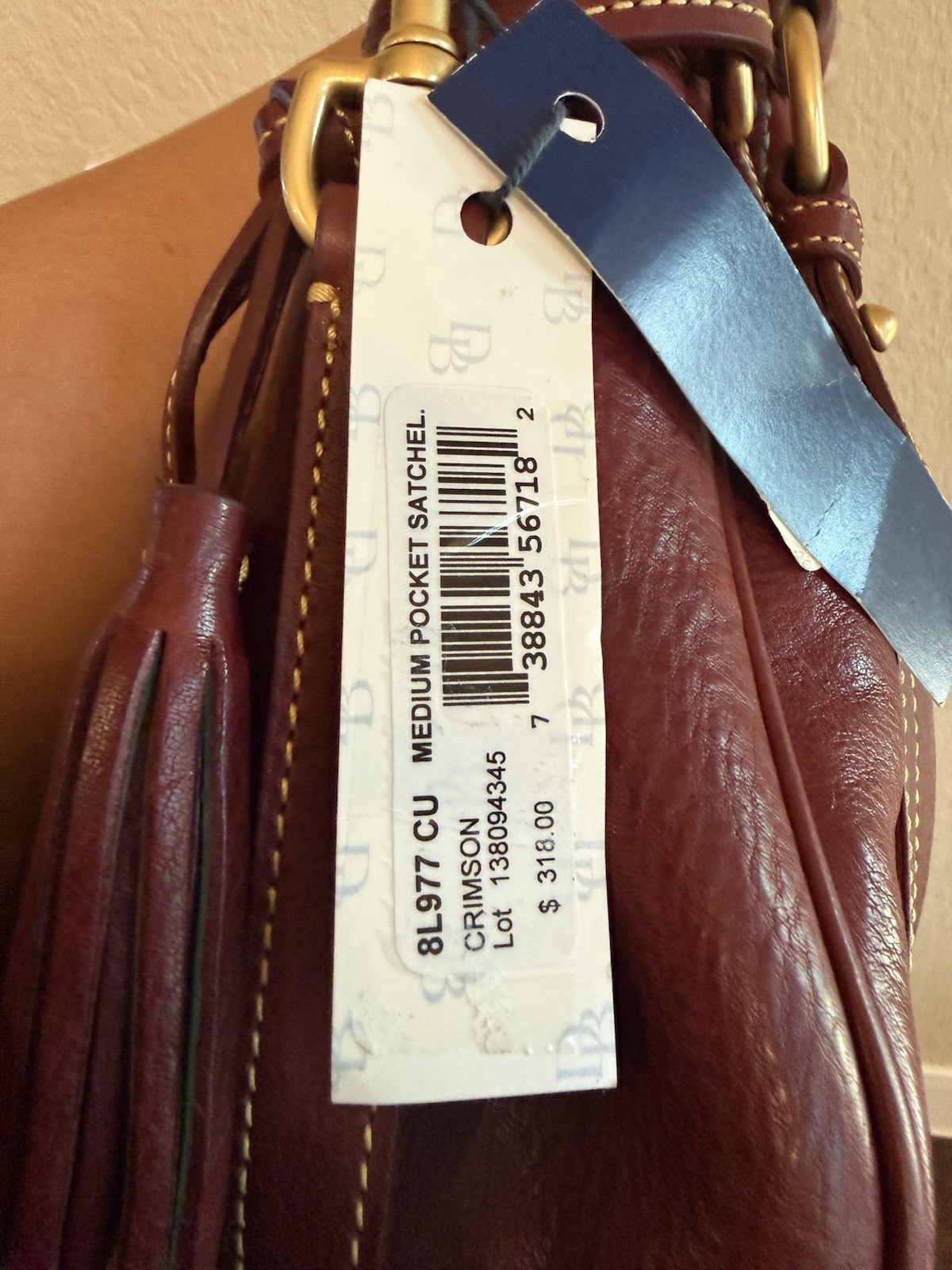 Dooney & Bourke Florentine Medium Pocket Satchel In Crimson