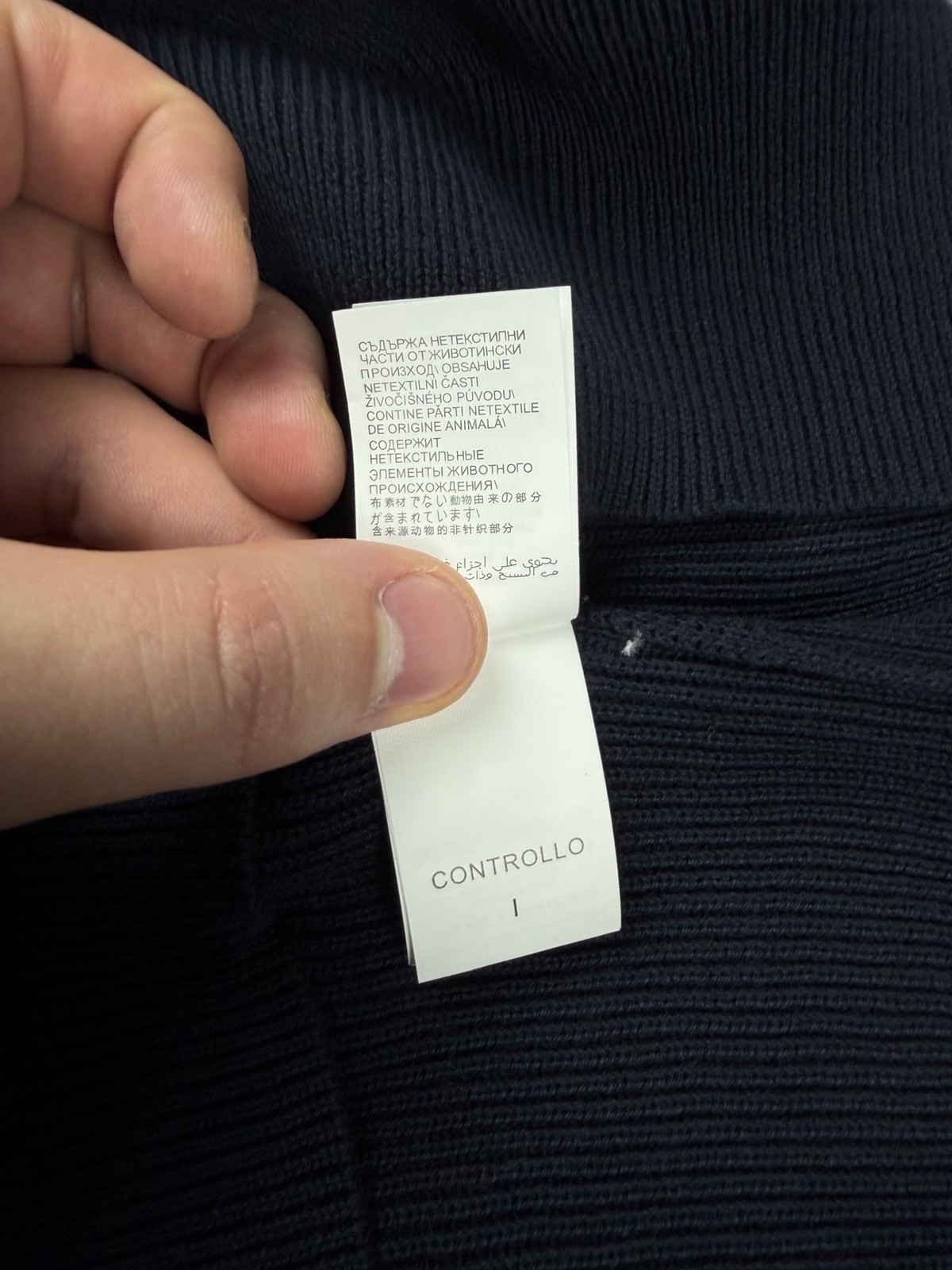 Mens Brunello Cucinelli Cotton Rib Knit Polo Shirt Dark Blue Size 48