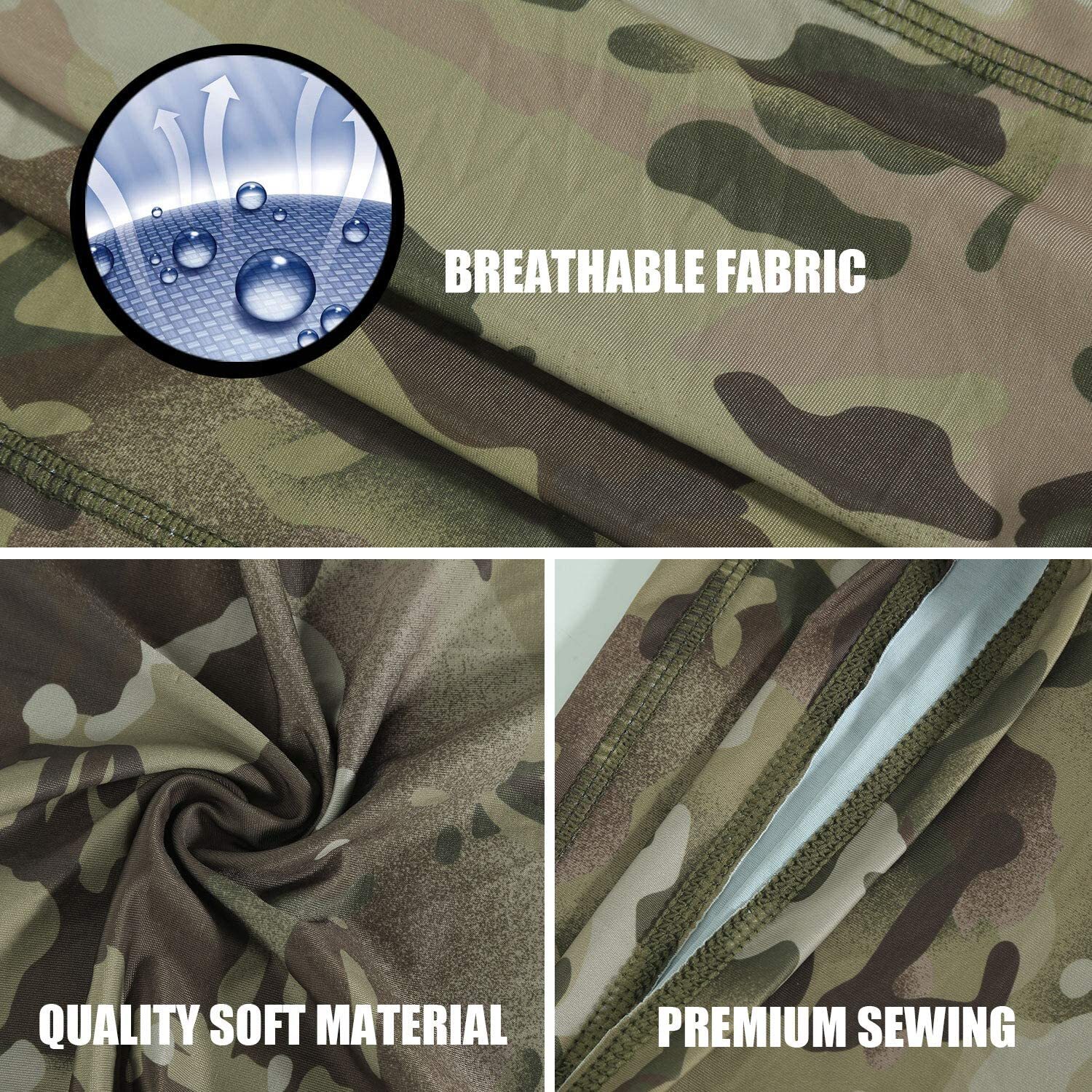 Camo Tactical Neck Gaiter Face Mask Scarf Breathable Bandana Cover Headwear US