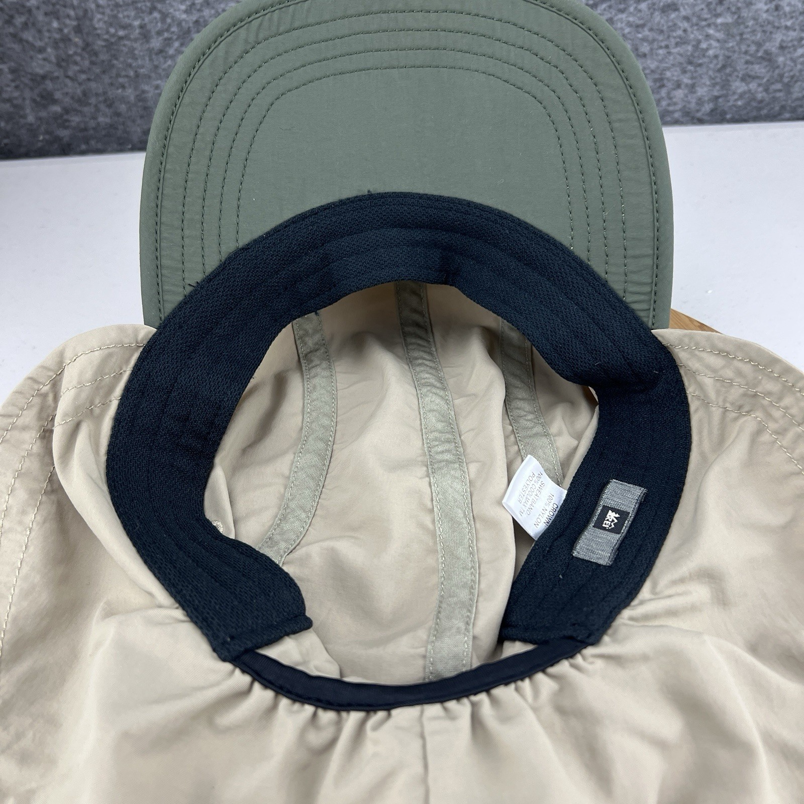 REI Sun Cap Hat Men Adjustable Brown Panel Fishing Hiking Lightweight Neck Flap