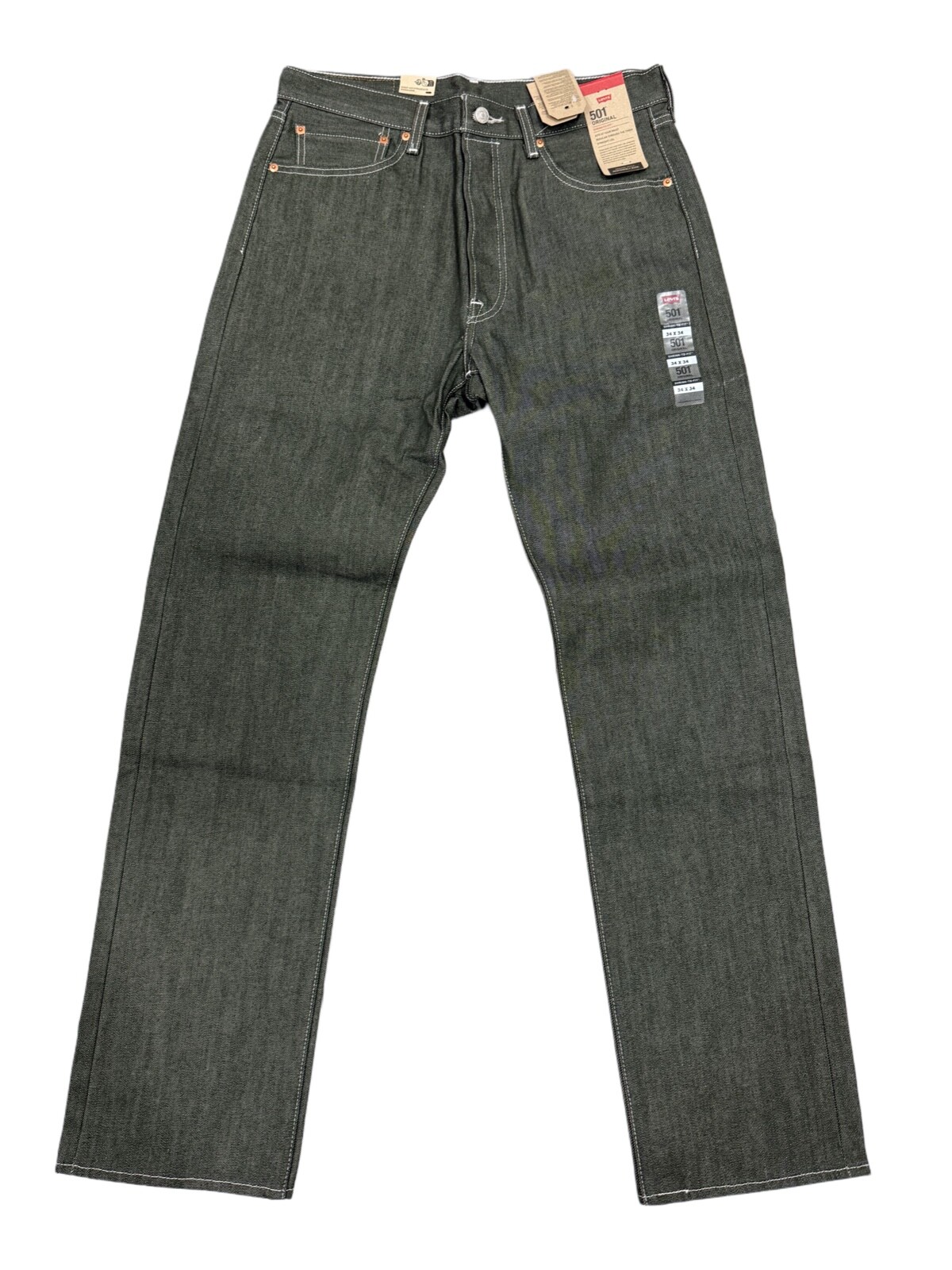 Levis 501 Shrink To Fit Button Fly Jeans Color Green 005013670