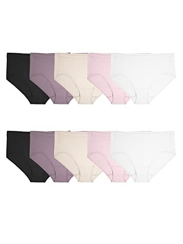 Fruit of the Loom Women’s Eversoft Hipster Underwear, Tag Free & Breathable 10PK