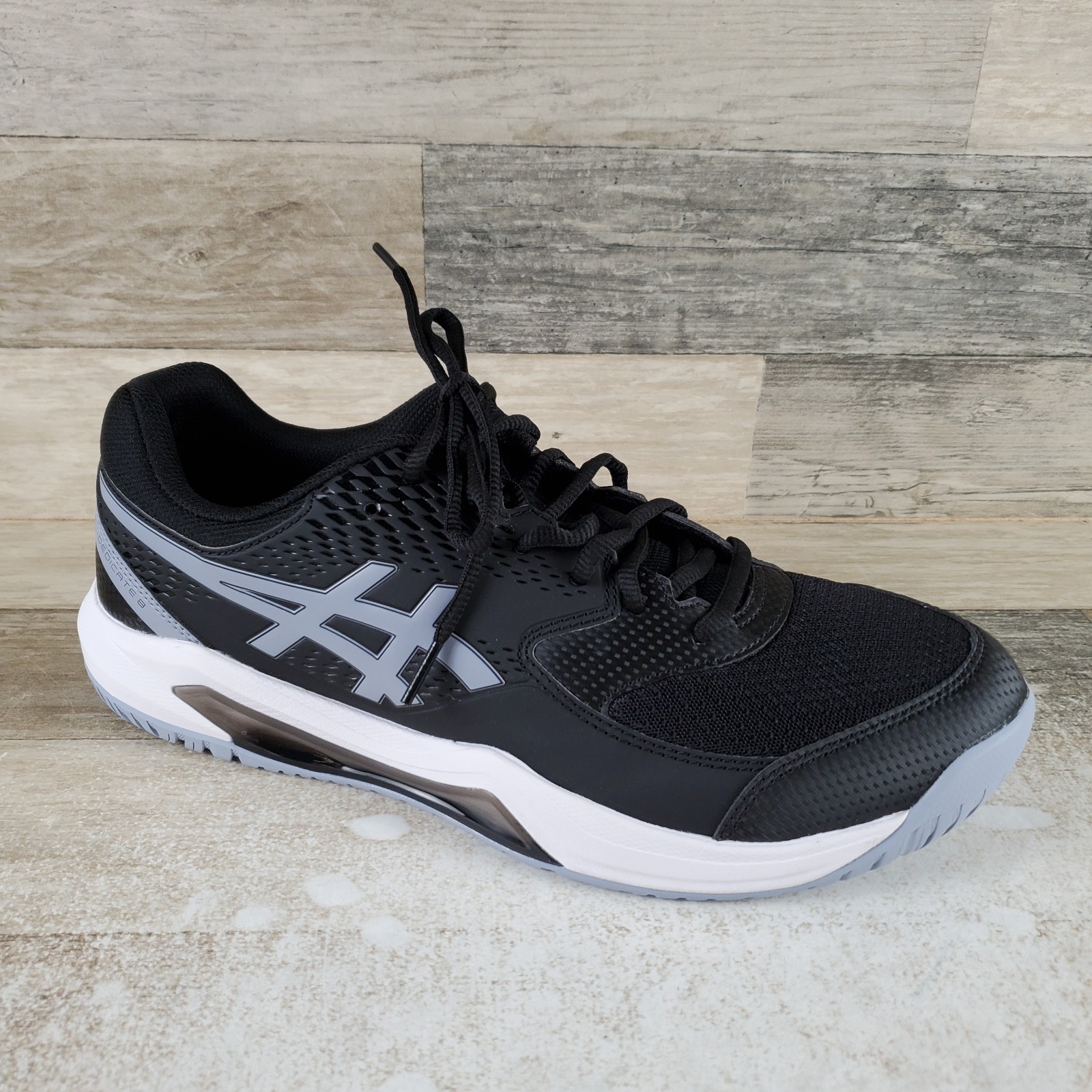 ASICS GEL Dedicate 8 Mens Shoes Sz 11 Tennis Athletic Black Tuna Blue Sneakers
