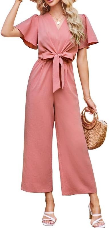 Womens Jumpsuits Wide Leg Jumpsuits Casual Dressy One Piece Outfits Size S
