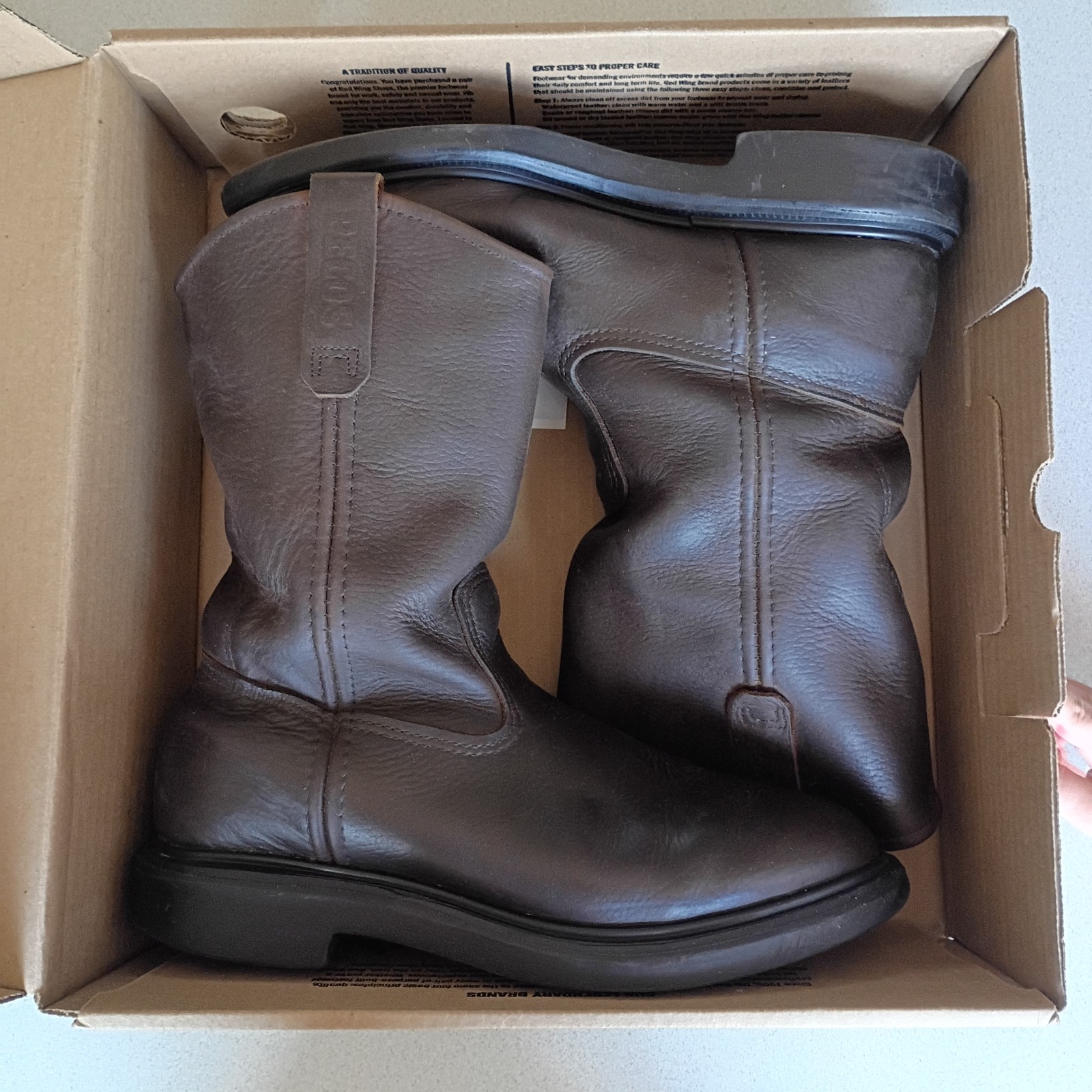 Red Wing 8.5D 1159 Pecos Brown Leather Cowboy/Western Boots USA Made