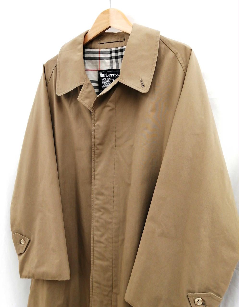 BURBERRYS One Sleeve 80s Long Coat Made in Spain Nova Check Used