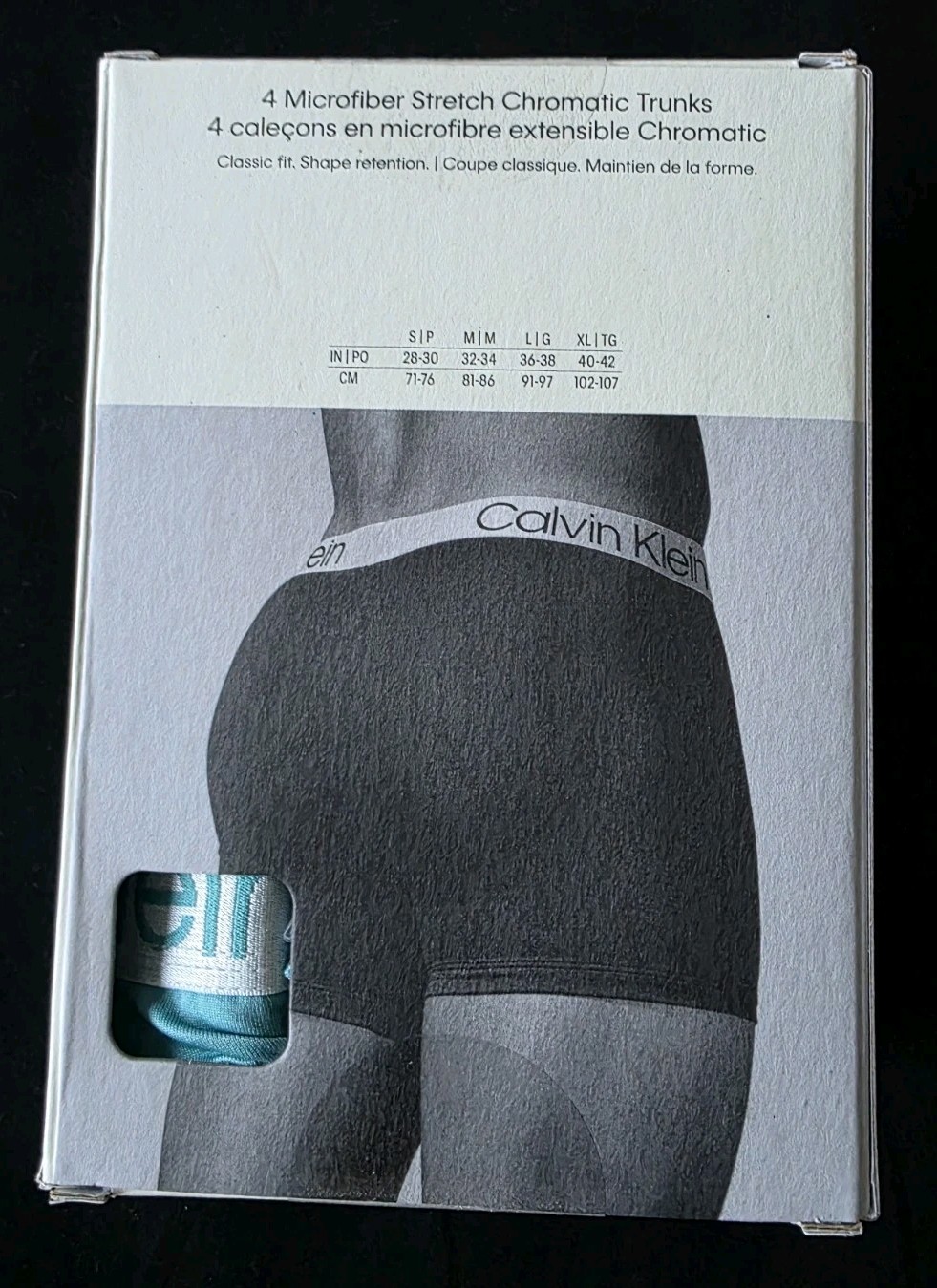 CALVIN KLEIN MICROFIBER STRETCH 4-PACK TRUNKS MENS UNDERWEAR #NP27420-NWT