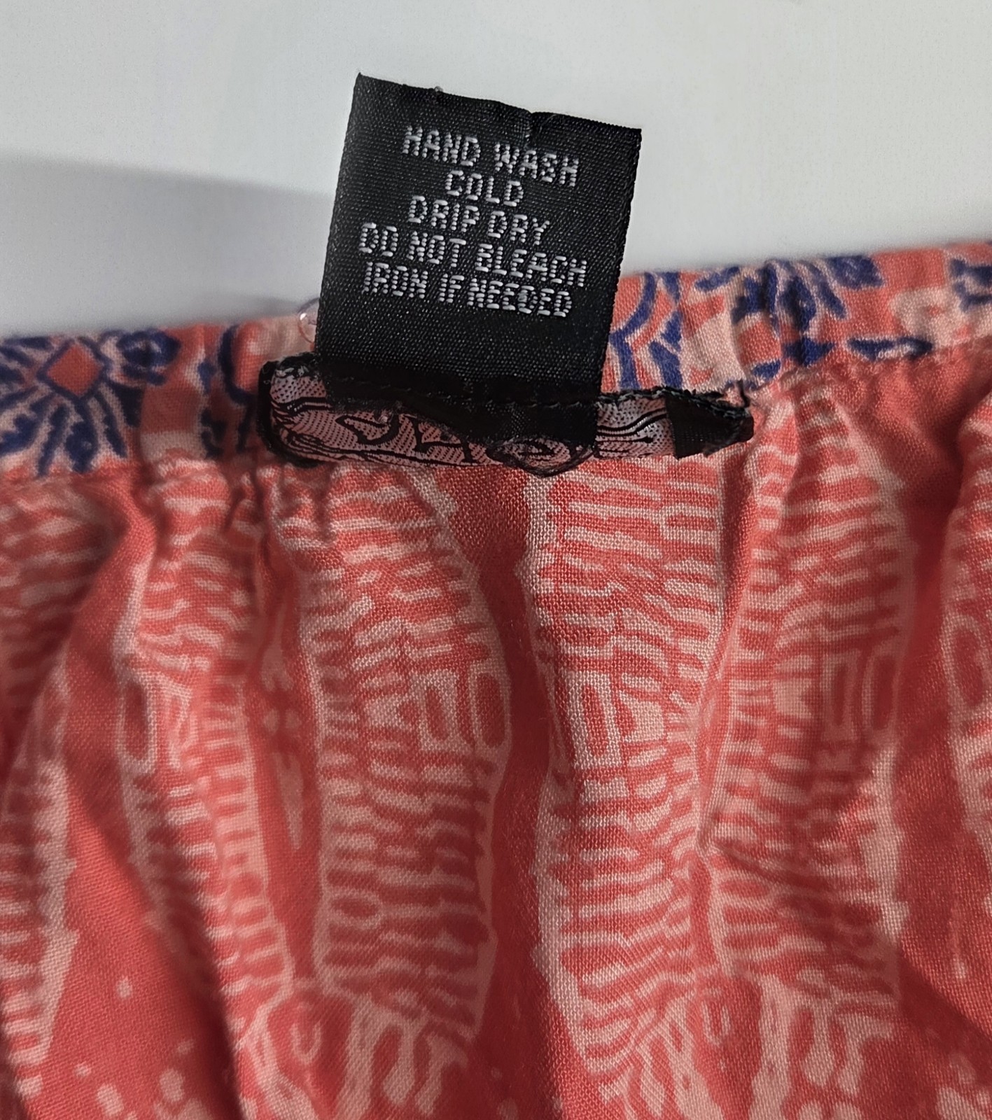Angie Strapless Shorts Romper Women’s Large Pink Blue Tribal Bohemian Festival