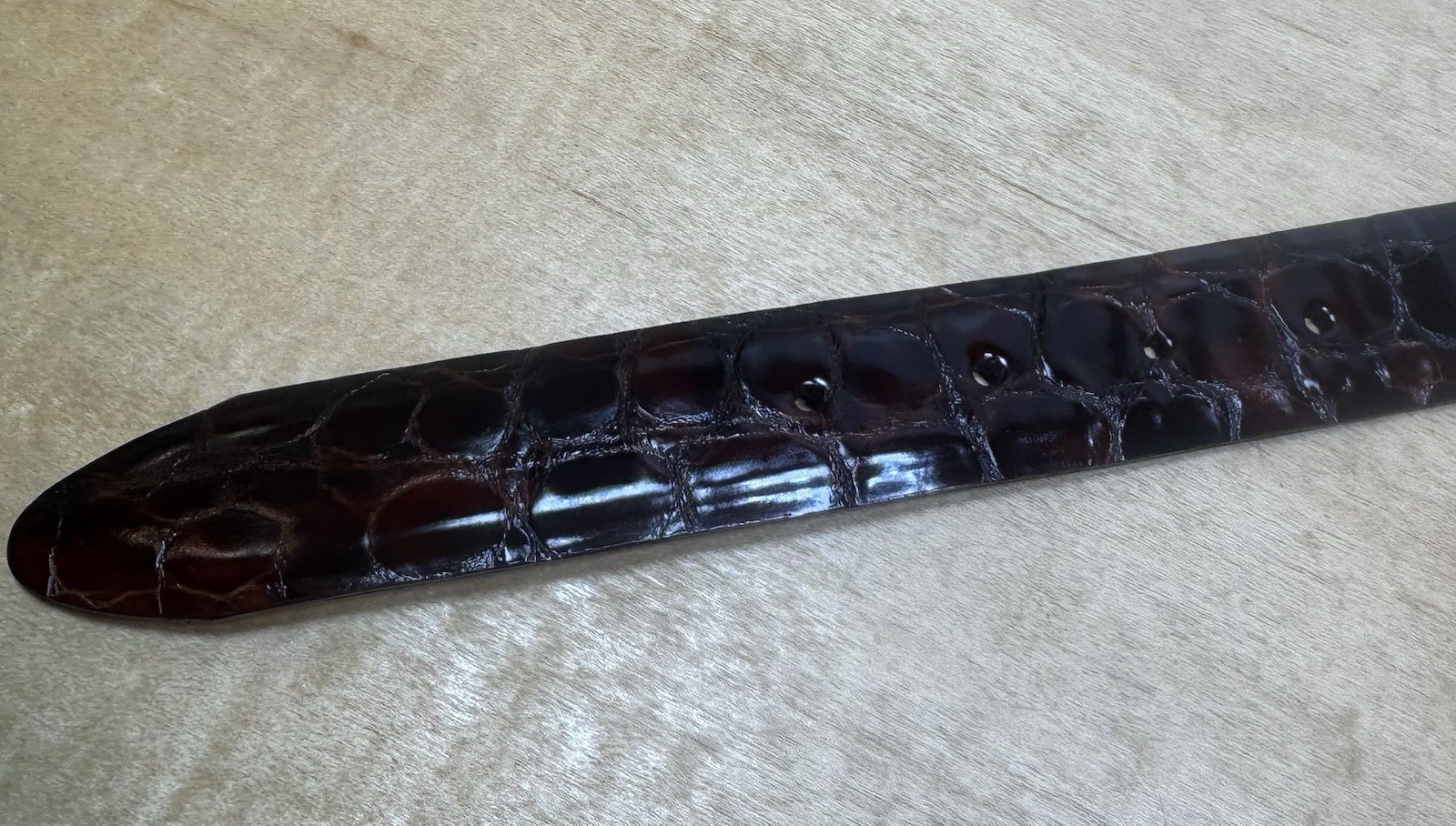 Cole Haan SET OF 2 Size 30 Men’s Leather Croc Embossed Belts 1 Black 1 Brown