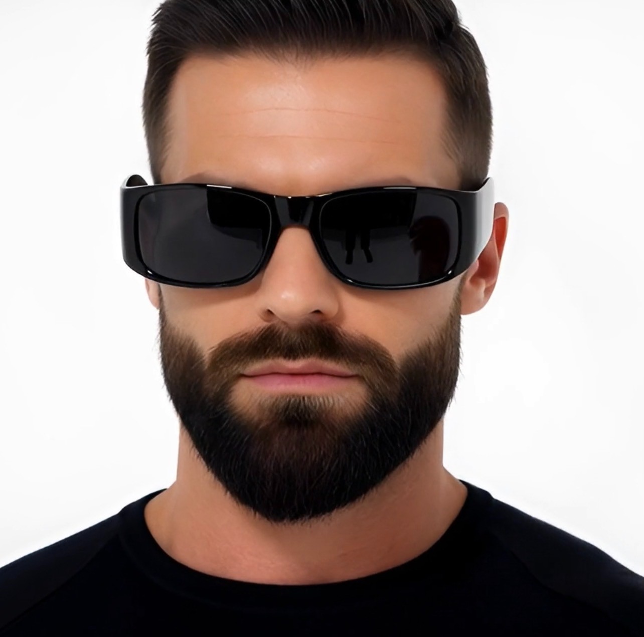 Men Super Dark Lens Privacy Migraine Headache Colo Gangster Hip Hop Sunglasses