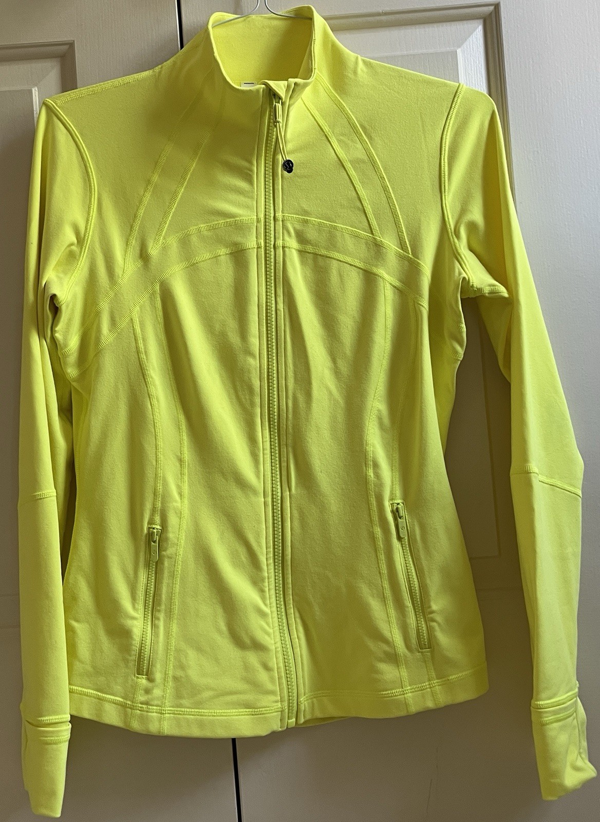 🍒LULULEMON sz 10 DEFINE Jacket ELECTRIC LEMON Bright Yellow Full-Length *LUON