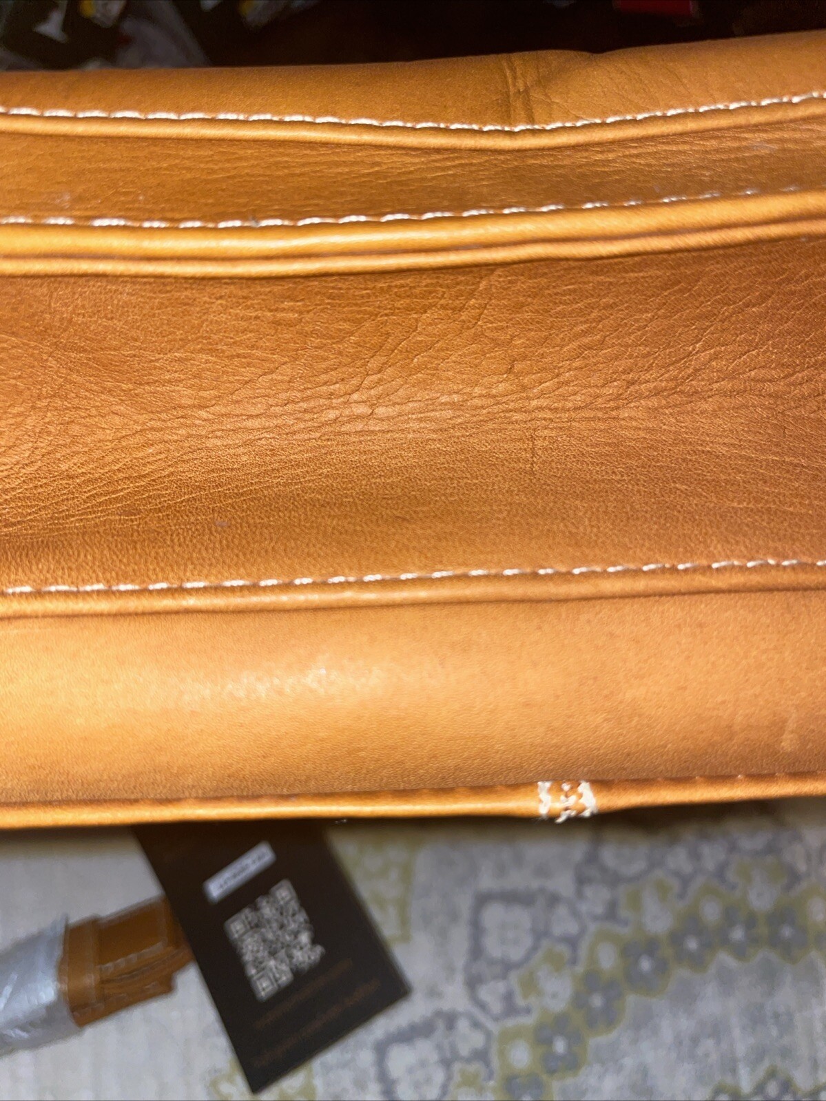 NWT Le Donne Leather Structured Organizer Shoulder Bag LD-4056-TAN