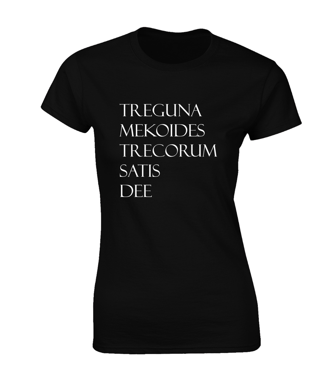 TREGUNA MEKOIDES LADIES T SHIRT COOL MAGIC SPELL RETRO COMEDY FUNNY FILM TOP