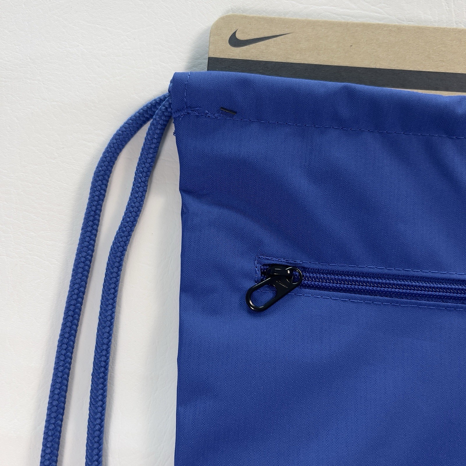 Nike Brasilia Drawstring Backpack Bag Training Gym Sports Walk Sack Blue Black