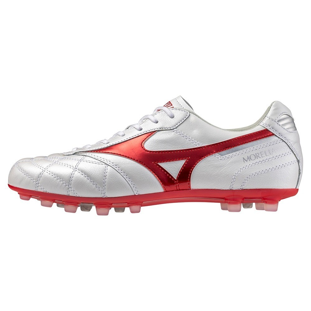 Mizuno Soccer Spike Cleats Morelia II JAPAN AG P1GA250360 White Red width;2E