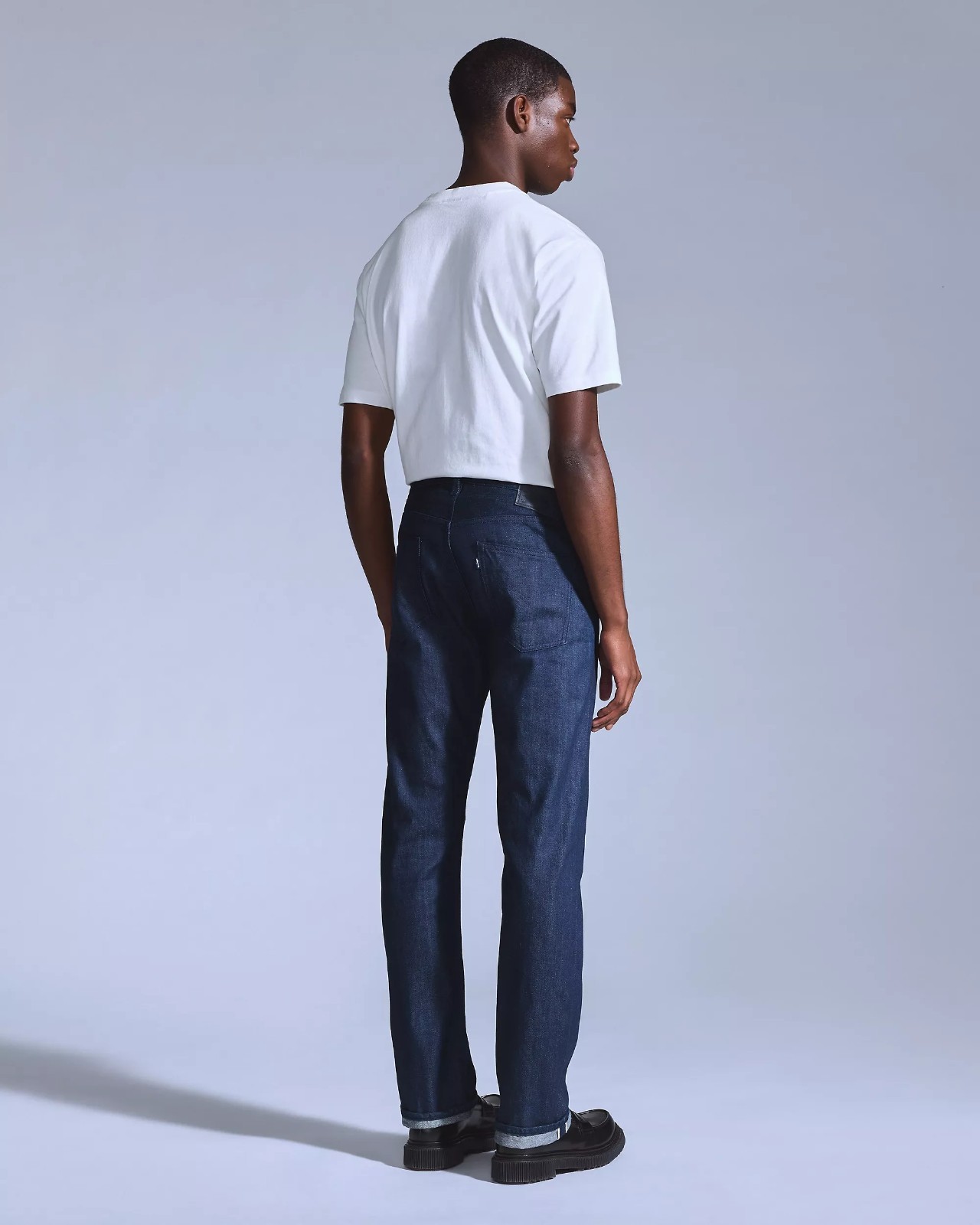Levis Blue Tab 505 Regular Fit Men’s Jeans Straight Leg Japanese Selvedge Denim