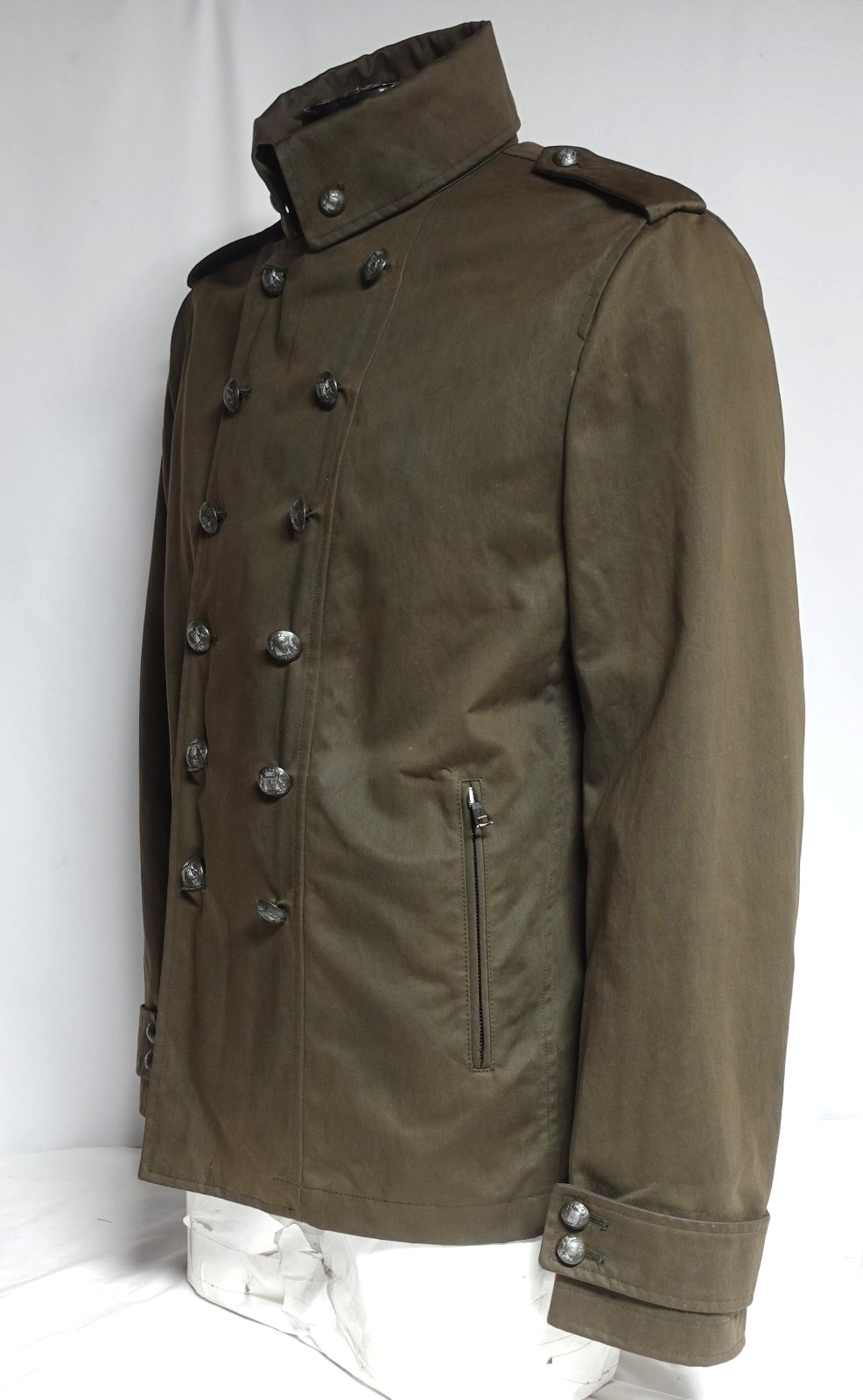 John Varvatos Double-Breasted Military Jacket IT 52 US 42