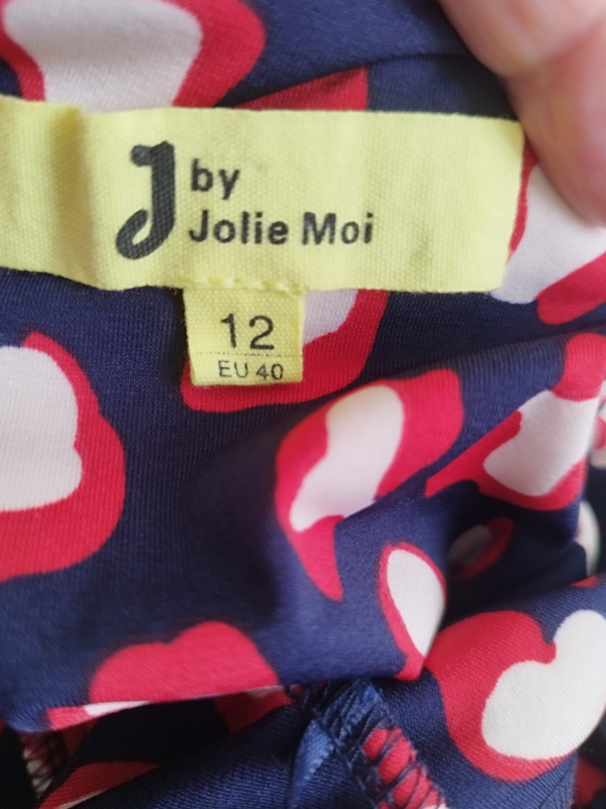 Jumpsuit Geometric Pattern JOLIE MOI Stretchy V Neck Smart Casual Size UK 12
