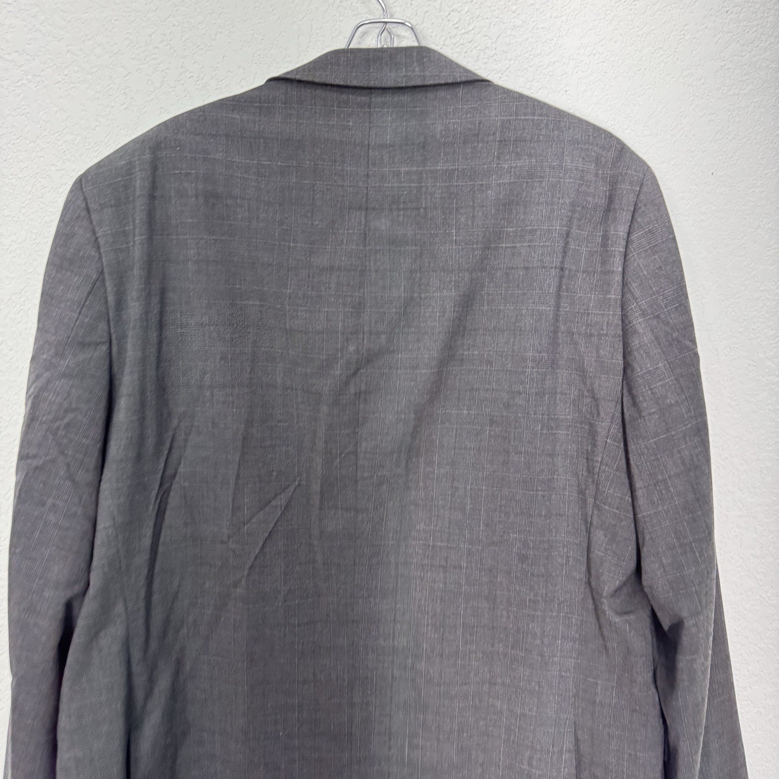 Madison Slim Fit Gray Basic Blazer Jacket For Mens Size 44R Career 2 Button Suit