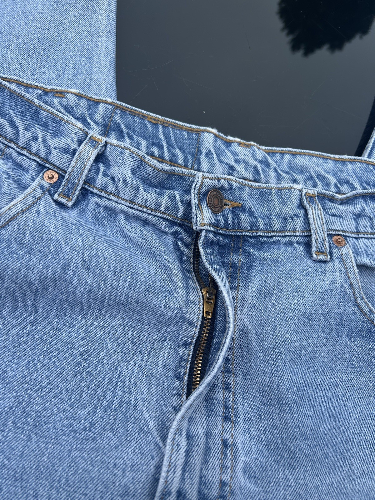 Levi 505 Regular Straight Fit Waist 39in Inside Leg 34in 100% Cotton In Denim