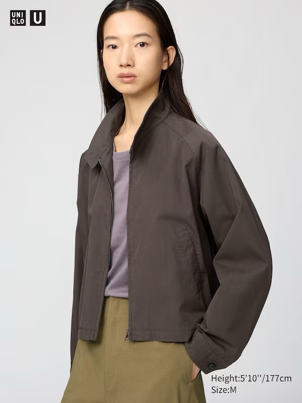 Uniqlo U Cotton Blend Short Blouson Size (S) Small 39 Dark Brown BNWT