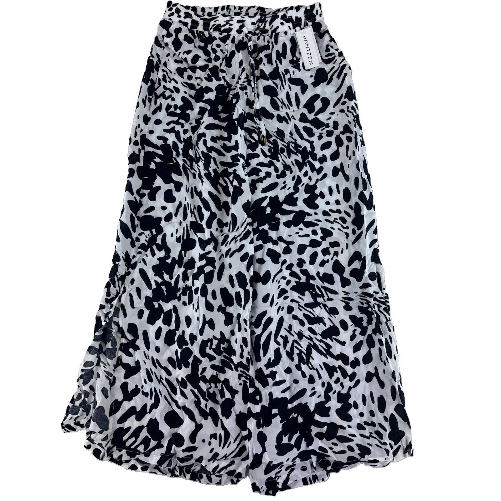 Jantzen Regular Wide Leg Printed Pull On Woven Cover Up Pants Size Small Animal
