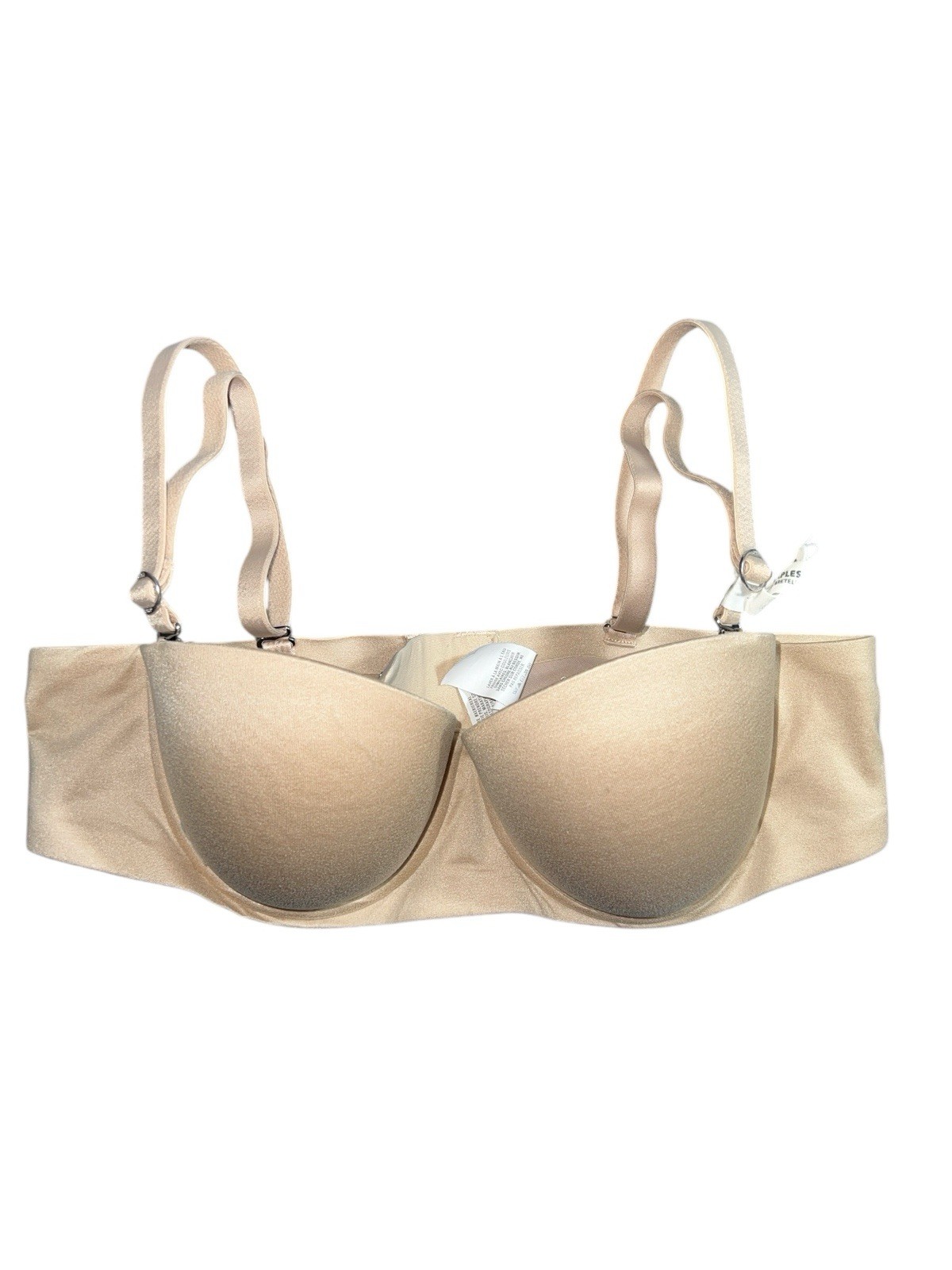 Aerie Real Sunnie 34A Strapless Bra Adjustable Straps Beige RN 54485 CA 03873
