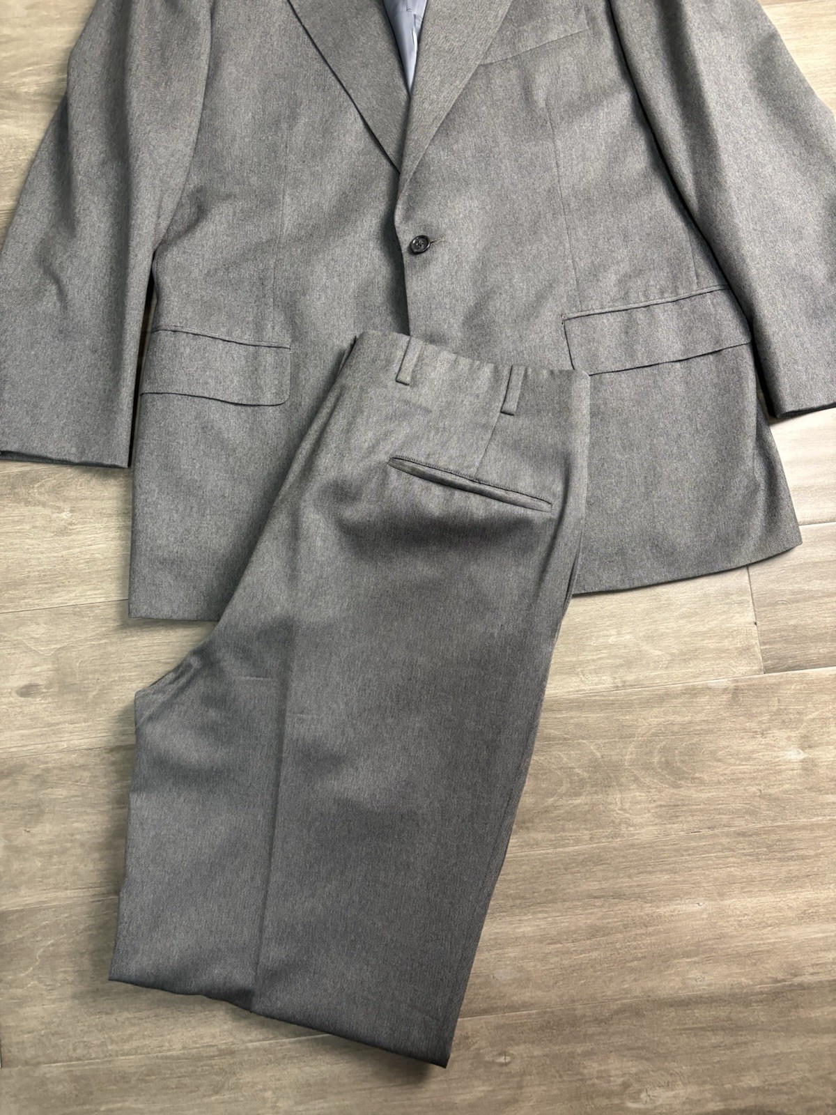 Oxxford Kenilworth Super Worsted 2 Piece Suit Size 42 Gray Pants 34×30