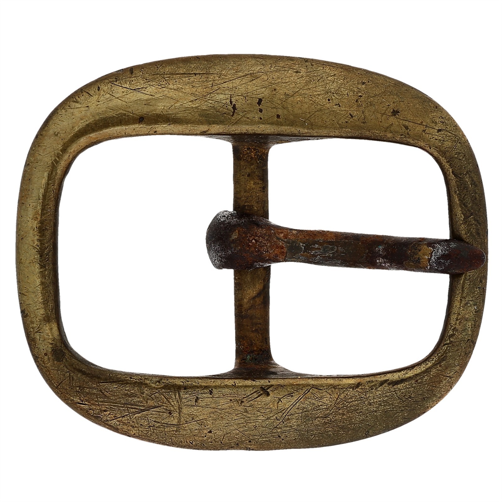 1″ Brass Plain Centerbar Antique Western Cowboy Workwear Vintage Belt Buckle