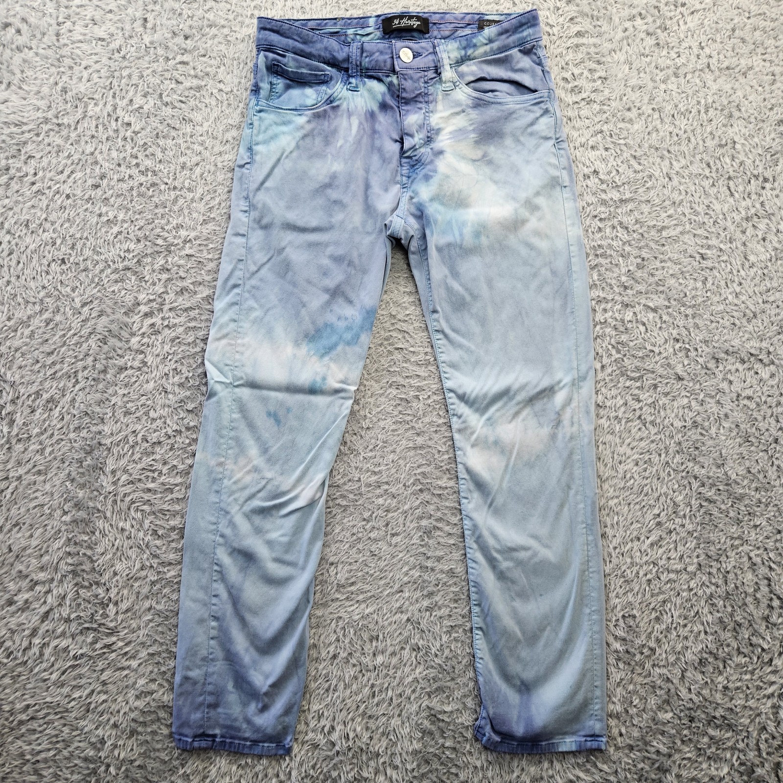 34 Heritage Jeans 30×30 (fits 30×29) Tie Dye Stretch Mid Rise Straight