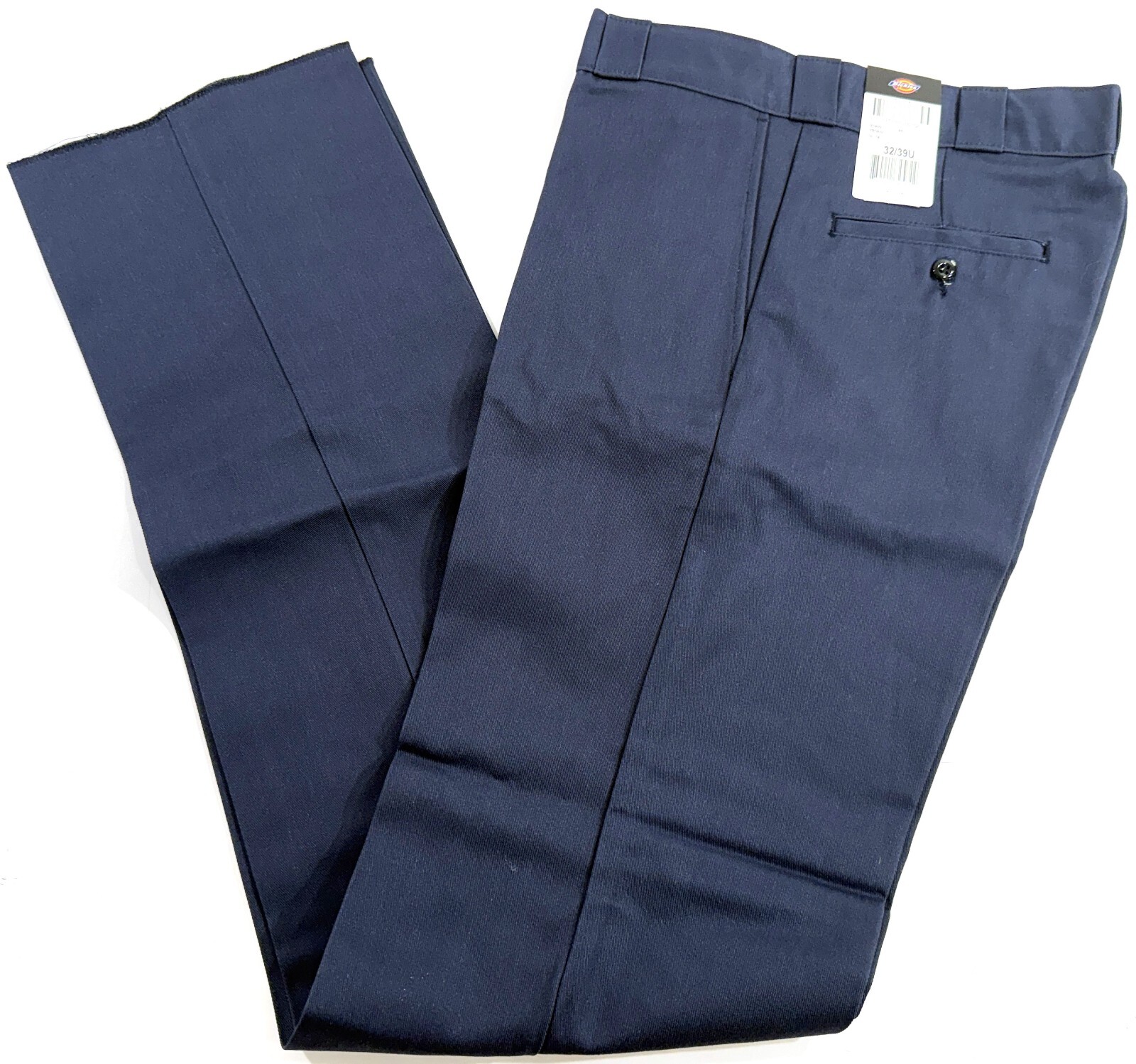 NEW MENS 32×39 DICKIES ORIGINAL 874 WORK PANTS NAVY 32×39 UNHEMMED