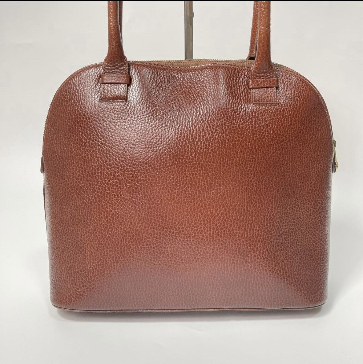 Versace Leather Tote Bag Brown Vintage Classic Medusa Elegant