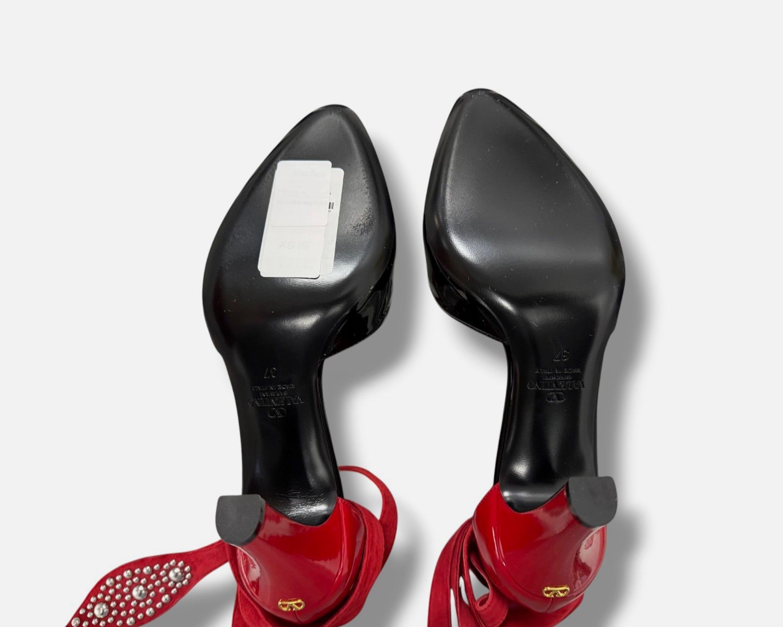 Valentino Garavani Women’s Black Red Foliefoliage Pumps Shoes Size EU:37 US:7