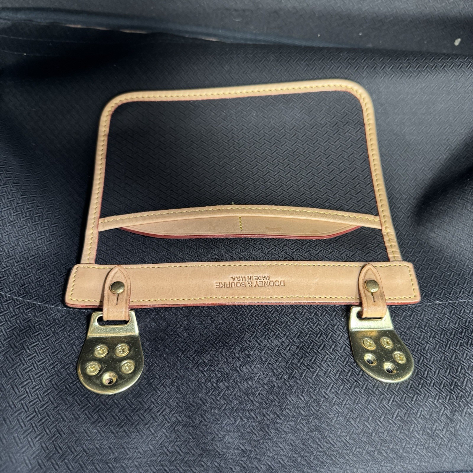 Dooney & Bourke Tan and Black Cabriolet Overnight Travel Bag – See Details