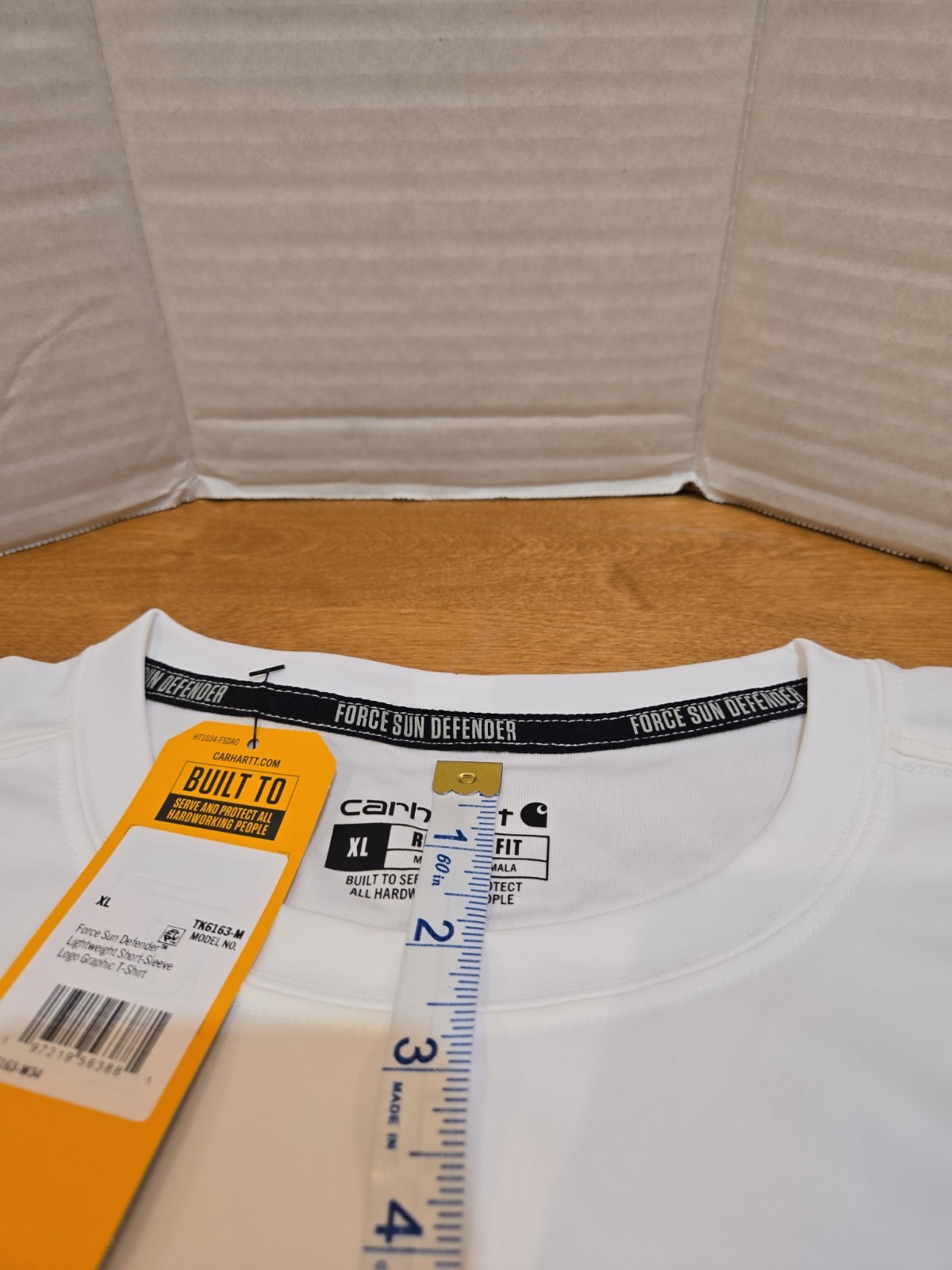 Carhartt Force Sun Defender T-Shirt Men’s XL Relaxed Fit UPF50 Logo Work Outdoor