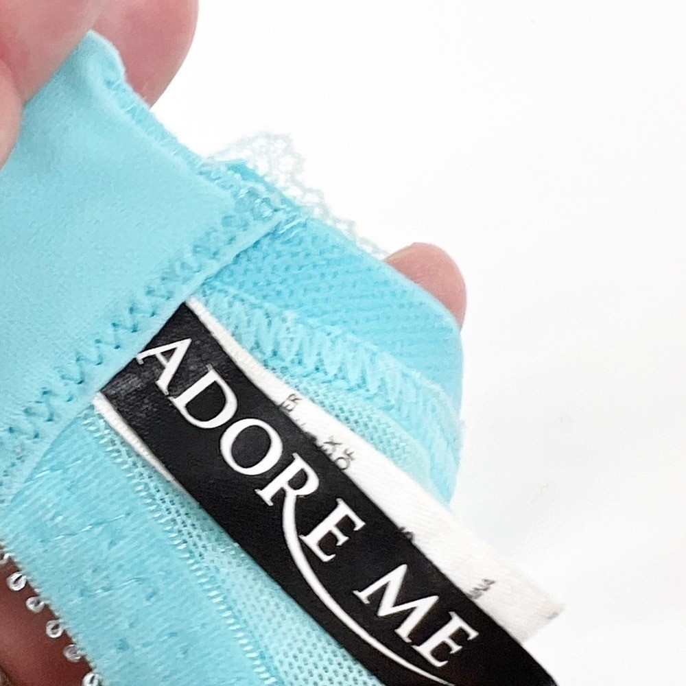 ✅ ADORE ME TURQUOISE AND WHITE LACE BRA WITH UNDERWIRE SIZE 34D